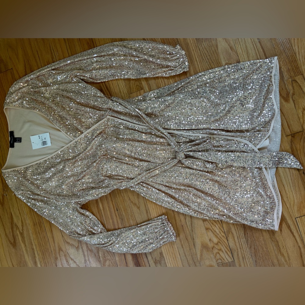 NWT Forever 21 Sequin Wrap Dress